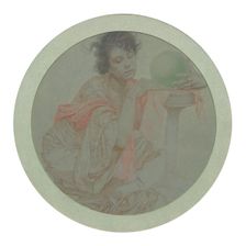 Fortune Teller with Crystal Ball. Creator: Mucha, Alfons Marie (1860-1939)