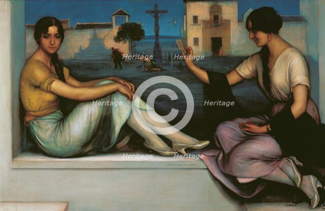 Fortune-telling. Artist: Romero de Torres, Julio (1874-1930)