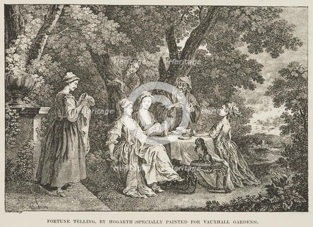 Fortune Telling, by Hogarth, 18th century, (late 19th century).  Creator: Unknown.
