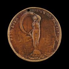 Fortune with a Veil [reverse], 1584. Creator: Valentin Maler