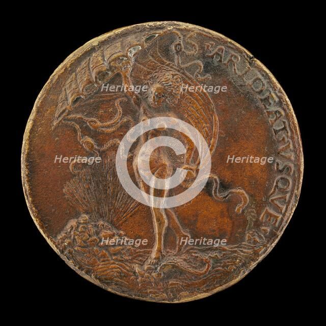 Fortune with Sail, on a Dolphin [reverse], 1500 or after. Creator: Unknown.