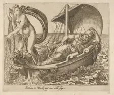 Fortune Does Not Watch over All Sleepers from Six Sayings about Fortune, ca. 1560. Creator: Dirck Volkertsen Coornhert