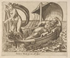 Fortune Does Not Watch over All Sleepers from Six Sayings about Fortune, ca. 1560. Creator: Dirck Volkertsen Coornhert