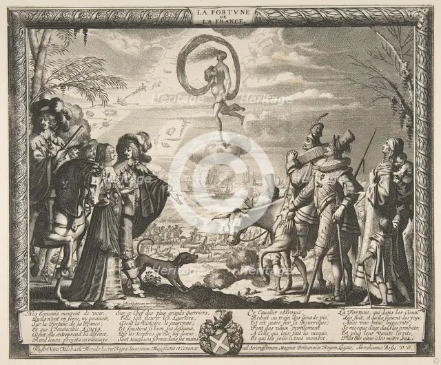 Fortune Favoring France (La Fortune de la France), ca. 1635-37. Creator: Abraham Bosse.