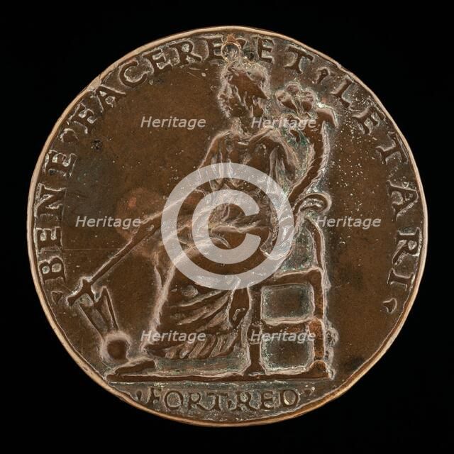 Fortune Holding a Rudder and Cornucopiae [reverse], probably 1485. Creator: Niccolo Fiorentino.