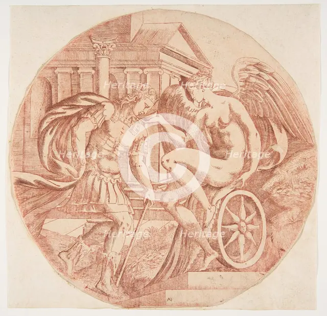 Fortune Making a Prince Drink, ca. 1543. Creator: Antonio Fantuzzi.