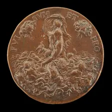 Fortune on a Dolphin [reverse], c. 1548. Creator: Pietro Paolo Galeotti