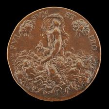 Fortune on a Dolphin [reverse], c. 1548. Creator: Pietro Paolo Galeotti