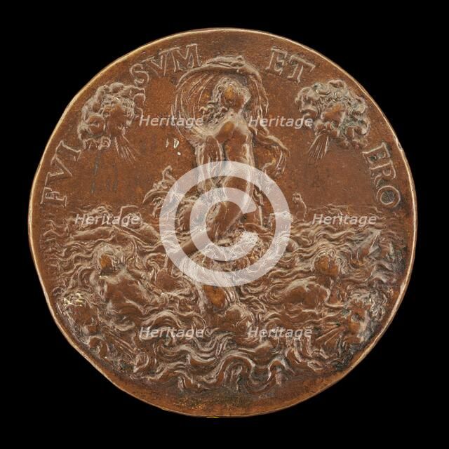 Fortune on a Dolphin [reverse], c. 1548. Creator: Pietro Paolo Galeotti.