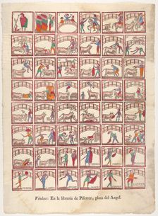 Forty-eight vignettes of bullfighting manoeuvers and scenes from the ring, ca. 1800-1850. Creator: Unknown