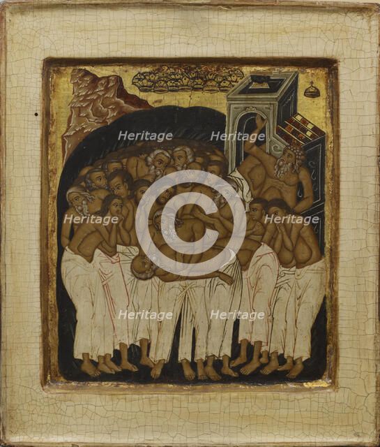 Forty Martyrs, Russian icon, 1850-1899. Creator: Unknown.