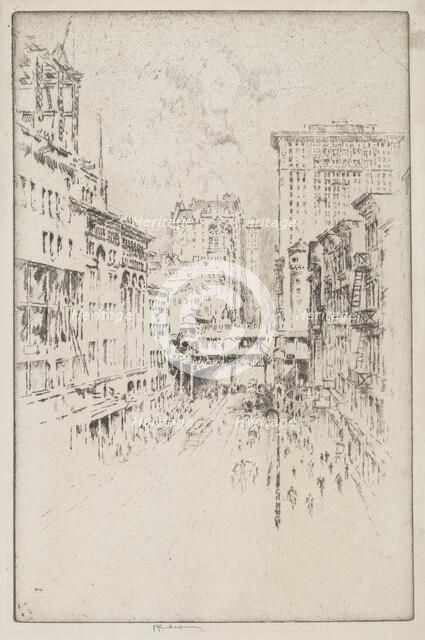 Forty-Second Street, 1904. Creator: Joseph Pennell.