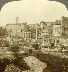Forum, Capitol, an ancient pavement of Sacred Way. (W.) Rome, Italy. c1909. Creator: Unknown