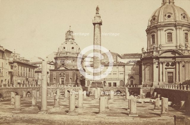 Forum of Emperor Trajan in Rome, between 1870-1880. Creator: Unknown.