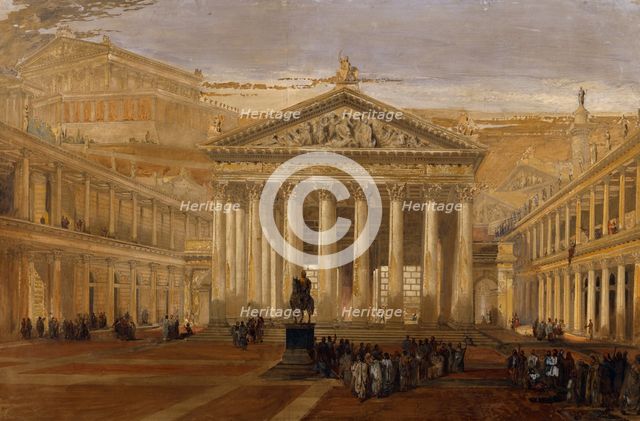 Forum of Julius Caesar, Rome, c1810-1860. Creator: Charles Robert Cockerell.