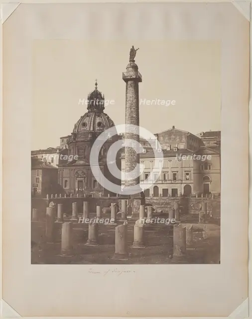 Forum of Trajan, between 1850 and 1870. Creator: Robert MacPherson.