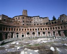 Forum of Trajan with the market and the column, it is part of the Imperial Forums in Rome