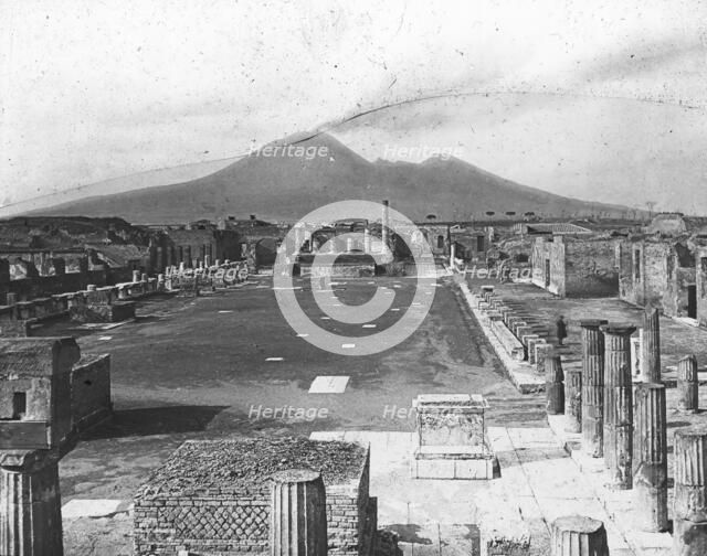 Forum, Pompeii, Italy, late 19th or early 20th century.  Creator: Unknown.