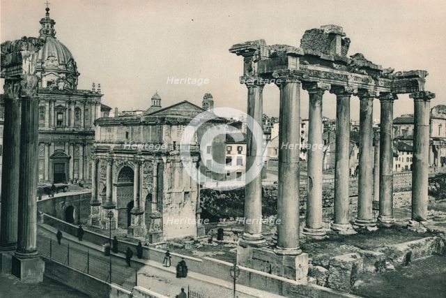 Forum Romanum with the Arch of Septimius Severus, Rome, Italy, 1927. Artist: Eugen Poppel.