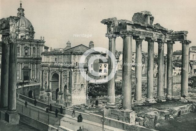 Forum Romanum with the Arch of Septimius Severus, Rome, Italy, 1927. Artist: Eugen Poppel.