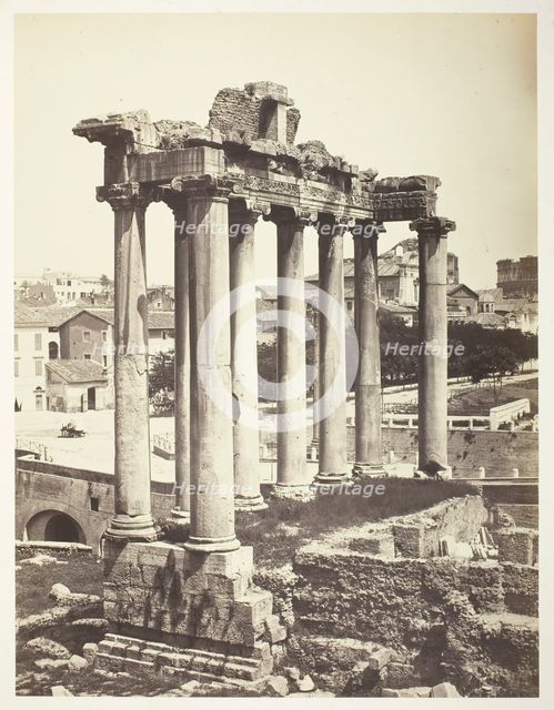 Forum Romanum, Rome, 1854/57. Creators: Bisson Frères, Louis-Auguste Bisson, Auguste-Rosalie Bisson.