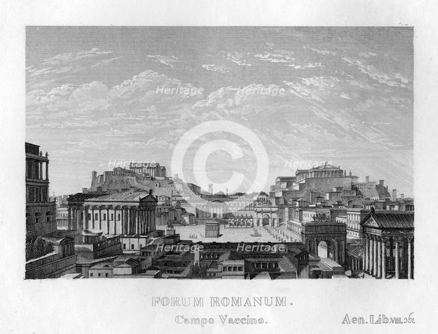Forum Romanum, Rome, c1833. Creator: Unknown.