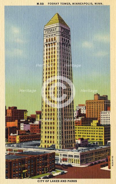Foshay Tower, Minneapolis, Minnesota, USA, 1935. Artist: Unknown