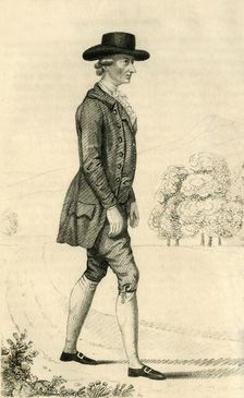 Foster Powell - The Astonishing Pedestrian 1821. Creator: Robert Cooper