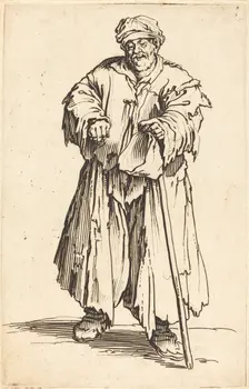 Fat Beggar with Eyes Cast Down, c. 1622. Creator: Jacques Callot