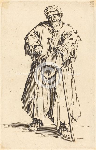 Fat Beggar with Eyes Cast Down, c. 1622. Creator: Jacques Callot.