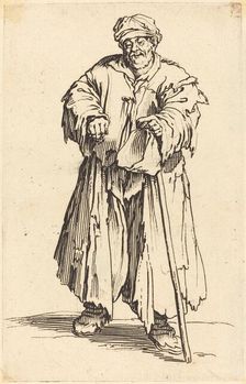 Fat Beggar with Eyes Cast Down, c. 1622. Creator: Jacques Callot