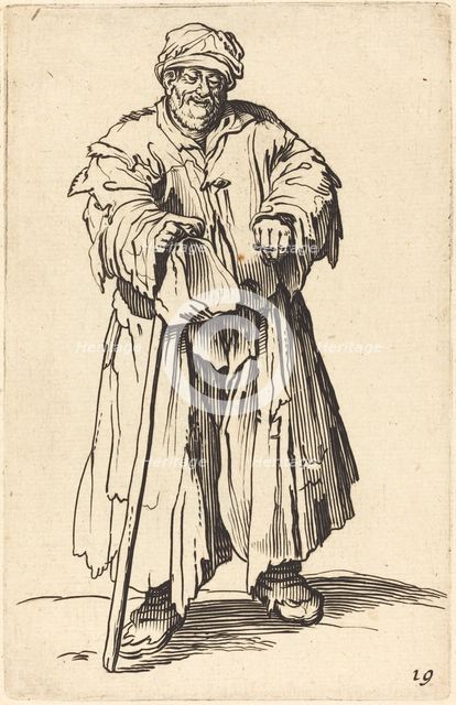 Fat Beggar with Eyes Cast Down. Creator: Unknown.