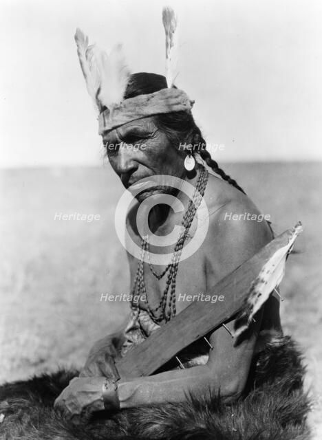 Fat Horse with insignia of a Blackfoot soldier, c1927. Creator: Edward Sheriff Curtis.