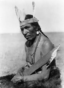 Fat Horse with insignia of a Blackfoot soldier, c1927. Creator: Edward Sheriff Curtis
