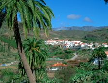 Fataga, mountain village, Gran Canaria, Canary Islands. Creator: Peter Thompson