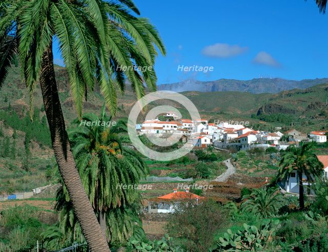 Fataga, mountain village, Gran Canaria, Canary Islands. Creator: Peter Thompson.