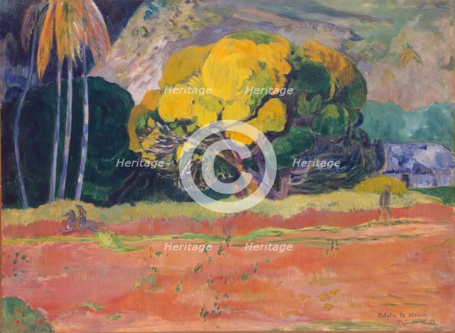 Fatata Te Moua, (At the Foot of a Mountain), 1892. Creator: Paul Gauguin.