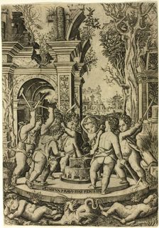 Fate of the Evil Tongue, c.1507. Creator: Nicoletto da Modena