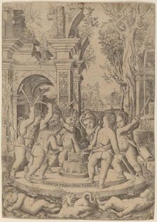 Fate of an Evil Tongue, c. 1507. Creator: Nicoletto da Modena