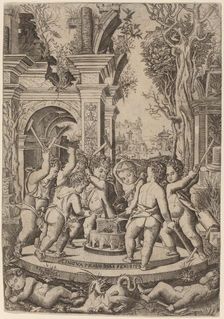 Fate of an Evil Tongue, c. 1507. Creator: Nicoletto da Modena