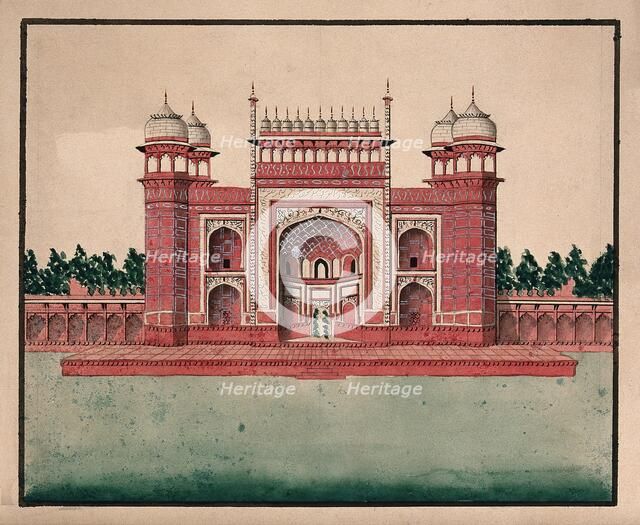 Fatehpur Sikri: Bulund Darwaza (?), (between 1800 and 1899?). Creator: Unknown.