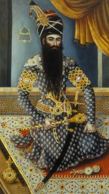 Fath Ali Shah, the Shah of Persia, (c1800?). Creator: Unknown