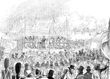 Father Mathew addressing a temperance meeting in London..., 1843, (1890). Creator: Unknown