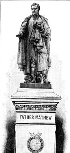 Father Mathew’s statue at Cork, by J. H. Foley, R.A., 1890. Creator: Unknown