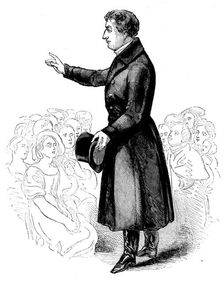Father Mathew speaking at a temperance meeting in Ireland, 1890. Creator: Unknown