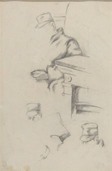 Father of the Artist [verso], c. 1865/1870. Creator: Paul Cezanne