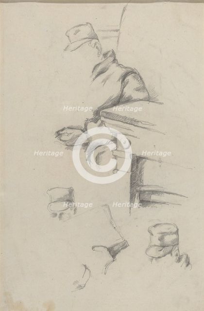 Father of the Artist [verso], c. 1865/1870. Creator: Paul Cezanne.