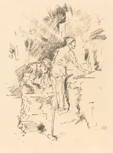 Father and Son, 1895. Creator: James Abbott McNeill Whistler