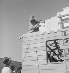 Father and son, recent migrants to California.., Salinas, California, 1939. Creator: Dorothea Lange