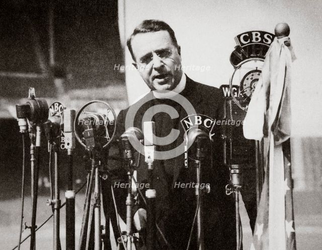 Father Charles E Coughlin, Canadian-born Catholic priest, late 1930s.  Creator: Unknown.